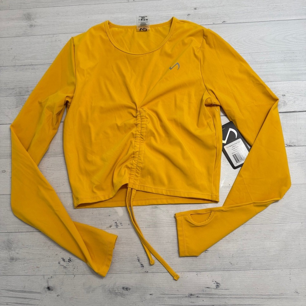 TLF Apparel Women's Serena Crop Top‎ Golden Rod long sleeve small NEW